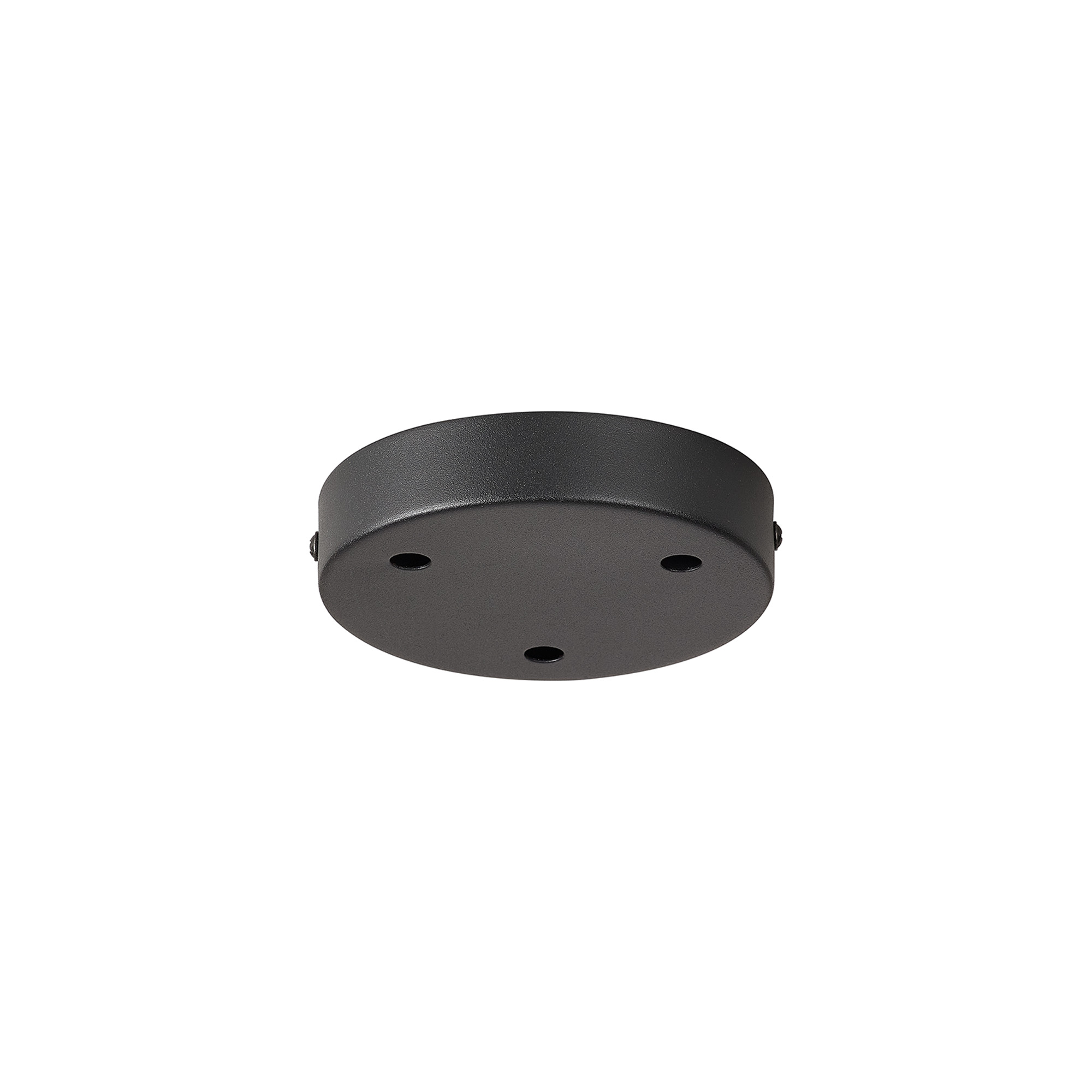 D0827BL  Hayes 3 Hole 12cm Round Ceiling Plate Satin Black